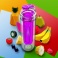 Eko fľaša s filtrom na ovocie 800ml (fialová)