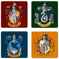 Harry Potter - podtácniky - Rokfortské fakulty