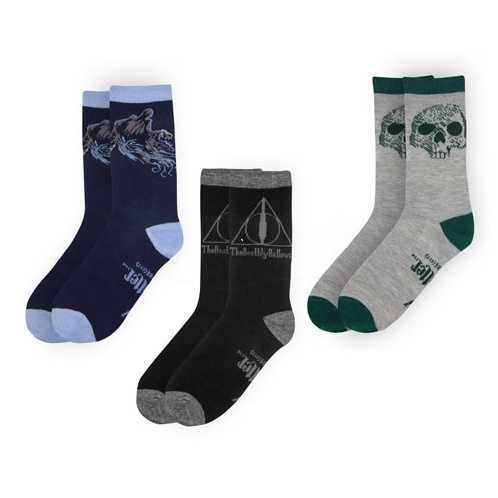 Harry Potter - ponožky Dary smrti - set 3 párov 