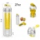 Eko fľaša s filtrom na ovocie 800ml (žltá)
