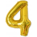 Balón XL čísla - zlatá 4