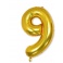 Balón XL čísla - zlatá 9
