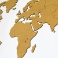 Drevená mapa na stenu hnedá - MINI