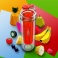 Eko fľaša s filtrom na ovocie 800ml (červená)