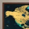 Zarámovaná mapa SVETA - hnedý rám