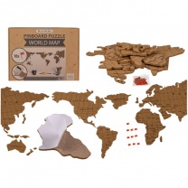 Korková mapa sveta - puzzle