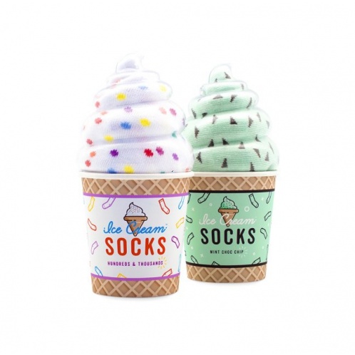 Zmrzlinové ponožky - mäta-čoko