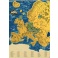 Stieracia mapa Európy - Zlatá DELUXE XL