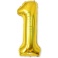 Balón XL čísla - zlatá 1