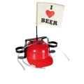 Pivná helma - Milujem pivo (červená)