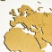 Drevená mapa na stenu hnedá - MINI