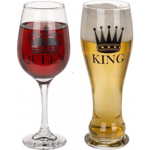 Sada pohárov - Kráľovná a Kráľ