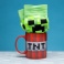 Minecraft - sada ponožiek a hrnček Creeper