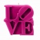 3D Sviečka - LOVE purpurová