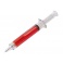 Gigantické pero v tvare injekcie s krvou