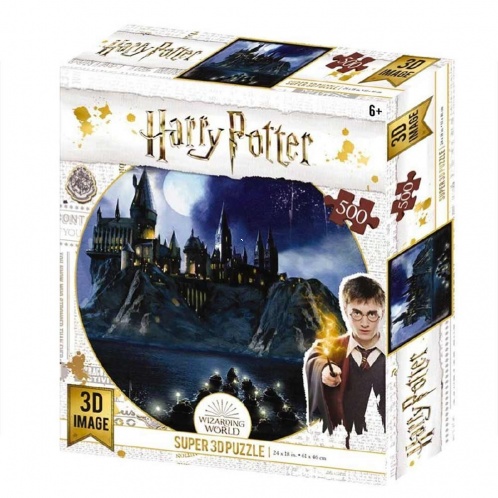 Harry Potter - 3D puzzle - nočný Rokfort - 500