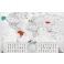 Stieracia mapa sveta - Blanc edícia strieborná XL