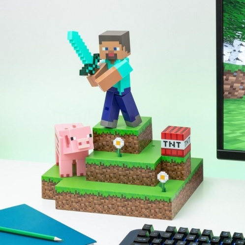 Minecraft - lampa Steve Diorama