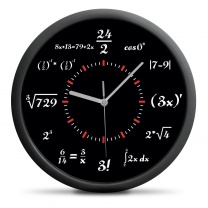 Matematické hodiny - čierne