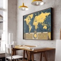 Stieracia mapa sveta - Coffee edícia zlatá XL